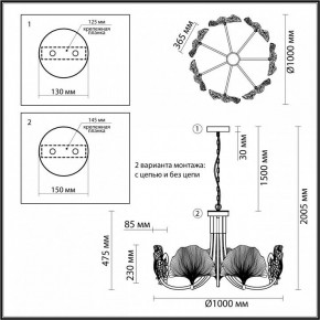 Подвесная люстра Odeon Light Ventaglio 4870/7 в Югорске - yugorsk.mebel24.online | фото 6