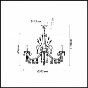 Подвесная люстра Odeon Light Versia 4977/6 в Югорске - yugorsk.mebel24.online | фото 5