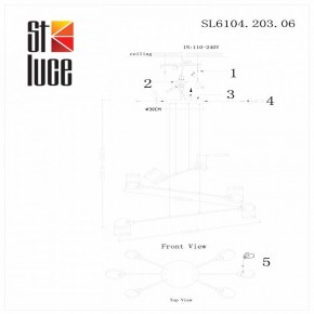 Подвесная люстра ST-Luce Montecelio SL6104.203.06 в Югорске - yugorsk.mebel24.online | фото 4