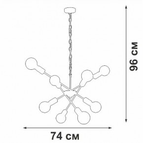 Подвесная люстра Vitaluce V4750 V4750-0/8 в Югорске - yugorsk.mebel24.online | фото 5