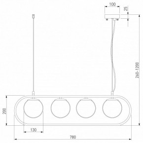 Подвесной светильник Eurosvet Ringo 50089/4 хром в Югорске - yugorsk.mebel24.online | фото 3