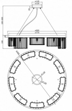 Подвесной светильник Maytoni Colline MOD083PL-09CH в Югорске - yugorsk.mebel24.online | фото 8
