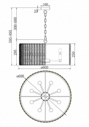 Подвесной светильник Maytoni Facet MOD094PL-08CH в Югорске - yugorsk.mebel24.online | фото 3