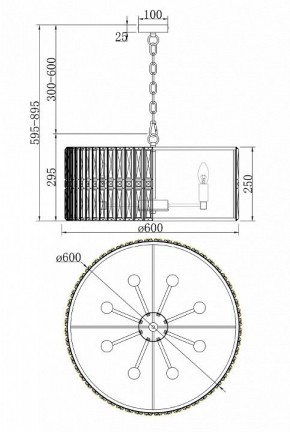 Подвесной светильник Maytoni Facet MOD094PL-08G в Югорске - yugorsk.mebel24.online | фото 3