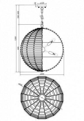 Подвесной светильник Maytoni Palla MOD092PL-08CH в Югорске - yugorsk.mebel24.online | фото 4