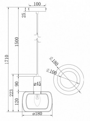 Подвесной светильник Maytoni Vision MOD411PL-01G в Югорске - yugorsk.mebel24.online | фото 7