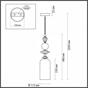 Подвесной светильник Odeon Light Bizet 4855/1 в Югорске - yugorsk.mebel24.online | фото