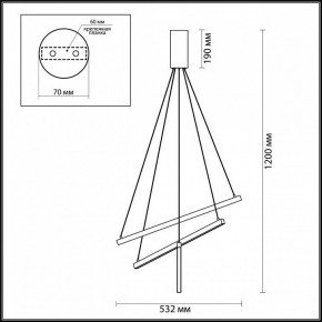 Подвесной светильник Odeon Light Cometa 3860/39B в Югорске - yugorsk.mebel24.online | фото 5