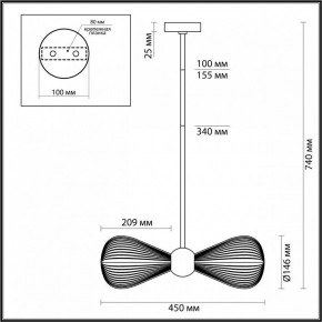 Подвесной светильник Odeon Light Elica 5402/2 в Югорске - yugorsk.mebel24.online | фото 4