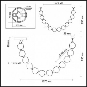 Подвесной светильник Odeon Light Jemstone 5085/48L в Югорске - yugorsk.mebel24.online | фото 7