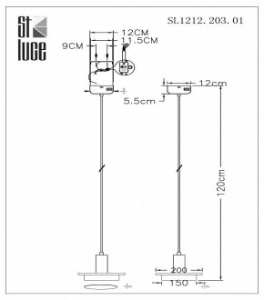 Подвесной светильник ST-Luce Oltarno SL1212.203.01 в Югорске - yugorsk.mebel24.online | фото 4