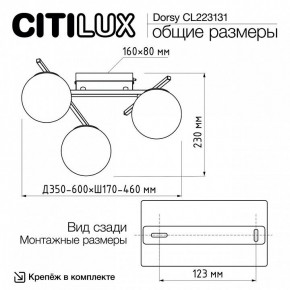 Потолочная люстра Citilux Dorsy CL223131 в Югорске - yugorsk.mebel24.online | фото 11