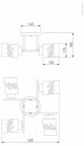 Потолочная люстра Eurosvet Hilari 30165/4 черный жемчуг в Югорске - yugorsk.mebel24.online | фото 4