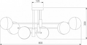 Потолочная люстра Eurosvet Nuvola 70129/6 хром в Югорске - yugorsk.mebel24.online | фото 3
