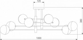 Потолочная люстра Eurosvet Nuvola 70129/8 латунь в Югорске - yugorsk.mebel24.online | фото 3