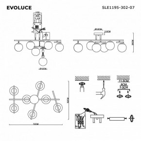 Потолочная люстра EVOLUCE SIERRA SLE1195-302-07 в Югорске - yugorsk.mebel24.online | фото 7