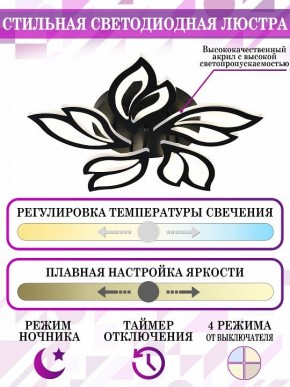 Потолочная люстра Natali Kovaltseva High-Tech Led Lamps HIGH-TECH LED LAMPS 82006 BLACK в Югорске - yugorsk.mebel24.online | фото 5