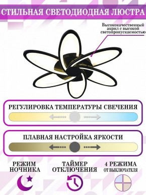 Потолочная люстра Natali Kovaltseva High-Tech Led Lamps HIGH-TECH LED LAMPS 82008 BLACK в Югорске - yugorsk.mebel24.online | фото 5