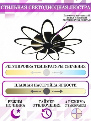 Потолочная люстра Natali Kovaltseva High-Tech Led Lamps HIGH-TECH LED LAMPS 82009 BLACK в Югорске - yugorsk.mebel24.online | фото 5