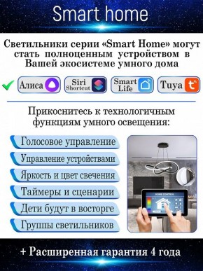 Потолочная люстра Natali Kovaltseva Smart home LED LAMPS 81217 в Югорске - yugorsk.mebel24.online | фото 6