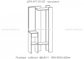 КРИТ-1 Прихожая (Делано светлый) в Югорске - yugorsk.mebel24.online | фото 2