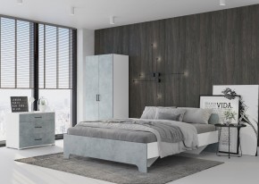 Шкаф 2-х створчатый VICTOR (Белый/Бетон) в Югорске - yugorsk.mebel24.online | фото 3