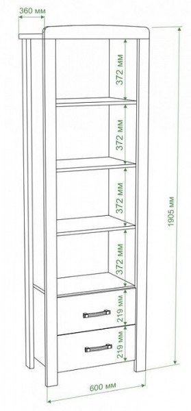 Шкаф книжный Бартоло ВТД-СФ в Югорске - yugorsk.mebel24.online | фото 2