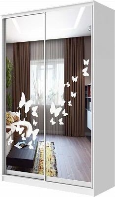 Шкаф-купе ХИТ 24-12-66 БАБОЧКИ в Югорске - yugorsk.mebel24.online | фото
