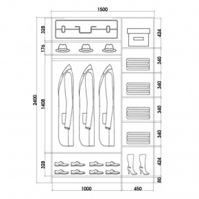 Шкаф-купе ХИТ 24-15-22 (620) в Югорске - yugorsk.mebel24.online | фото 3