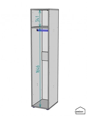 Шкаф Linnea MHR-1 2050х400х510 (Белый-М 11.1.1) в Югорске - yugorsk.mebel24.online | фото 3