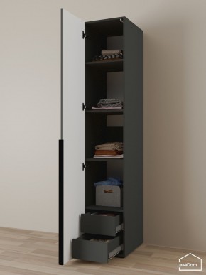 Шкаф Linnea MHR-1-4 2050х400х510 (Графит-М 11.1.25) в Югорске - yugorsk.mebel24.online | фото 6