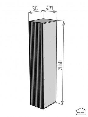 Шкаф Linnea MHR-1PO 2050х400х510 (Белый-М 11.1.2) в Югорске - yugorsk.mebel24.online | фото 2