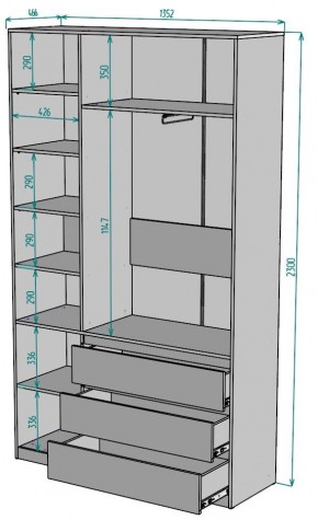 Шкаф Мальта H204 в Югорске - yugorsk.mebel24.online | фото 2