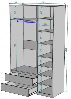 Шкаф Мальта H217 в Югорске - yugorsk.mebel24.online | фото 2