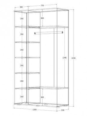 Шкаф Норден 1200 (Белый текстурный) в Югорске - yugorsk.mebel24.online | фото 3