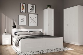 Шкаф ПЕГАС однодверный с рамочным фасадом, цвет белый в Югорске - yugorsk.mebel24.online | фото 4