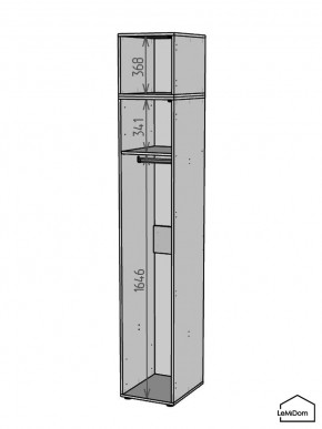 Шкаф с антресолью Linnea MHR-1A-1 2450х400х510 (Белый-М 11.1.1) в Югорске - yugorsk.mebel24.online | фото 3