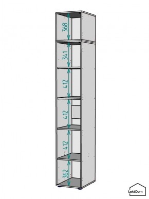 Шкаф с антресолью Linnea MHR-1A-2 2450х400х510 (Белый-М 11.1.2) в Югорске - yugorsk.mebel24.online | фото 3
