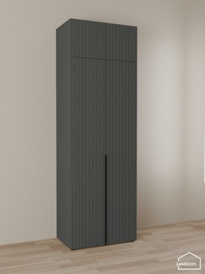 Шкаф с антресолью Linnea MHR-2A-3 2450х800х510 (Графит-М 11.1.25) в Югорске - yugorsk.mebel24.online | фото 1