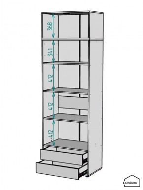 Шкаф с антресолью Linnea MHR-2A-4 2450х800х510 (Белый-М 11.1.2) в Югорске - yugorsk.mebel24.online | фото 3