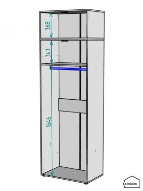 Шкаф с антресолью Linnea MHR-2POA-1 2450х800х510 (Белый-М 11.1.2) в Югорске - yugorsk.mebel24.online | фото 3