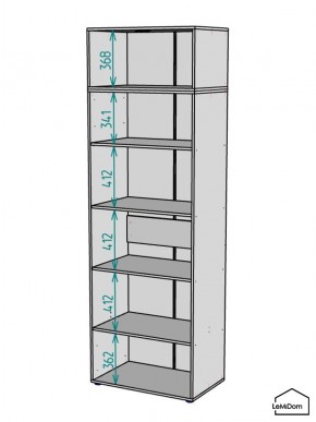 Шкаф с антресолью Linnea MHR-2POA-2 2450х800х510 (Белый-М 11.1.2) в Югорске - yugorsk.mebel24.online | фото 3