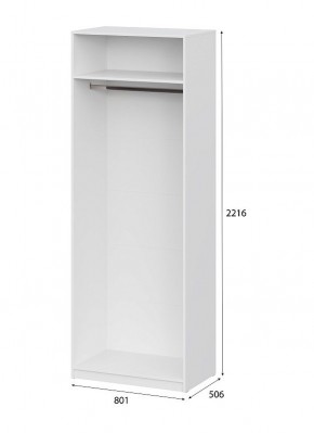 Шкаф ШК-5 (800) Белый текстурный в Югорске - yugorsk.mebel24.online | фото 5