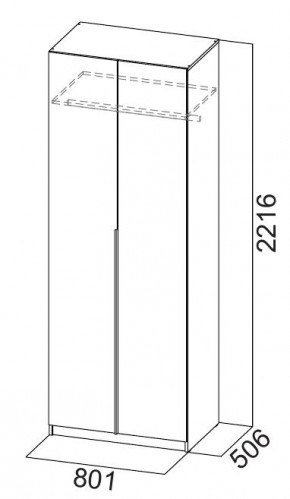 Шкаф ШК-5 (800) Графит серый в Югорске - yugorsk.mebel24.online | фото