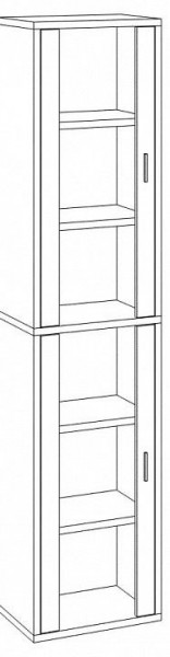 Шкаф-витрина Домино СУ(ш1в2)+2ФС в Югорске - yugorsk.mebel24.online | фото 3