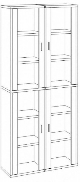 Шкаф-витрина Домино СУ(ш2в2)+4ФС в Югорске - yugorsk.mebel24.online | фото 3