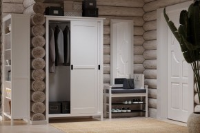 Скамья 85 Кантри для обуви, массив сосны, цвет белый в Югорске - yugorsk.mebel24.online | фото 4