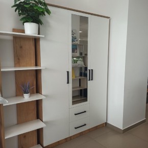 Спальный гарнитур Евро (модульный) Крафт/Белый в Югорске - yugorsk.mebel24.online | фото 33