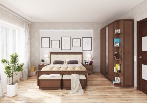 Спальный гарнитур Ливорно орех в Югорске - yugorsk.mebel24.online | фото