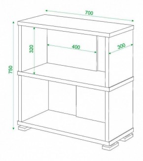 Стеллаж книжный Домино нельсон СБ-10_2 в Югорске - yugorsk.mebel24.online | фото 3